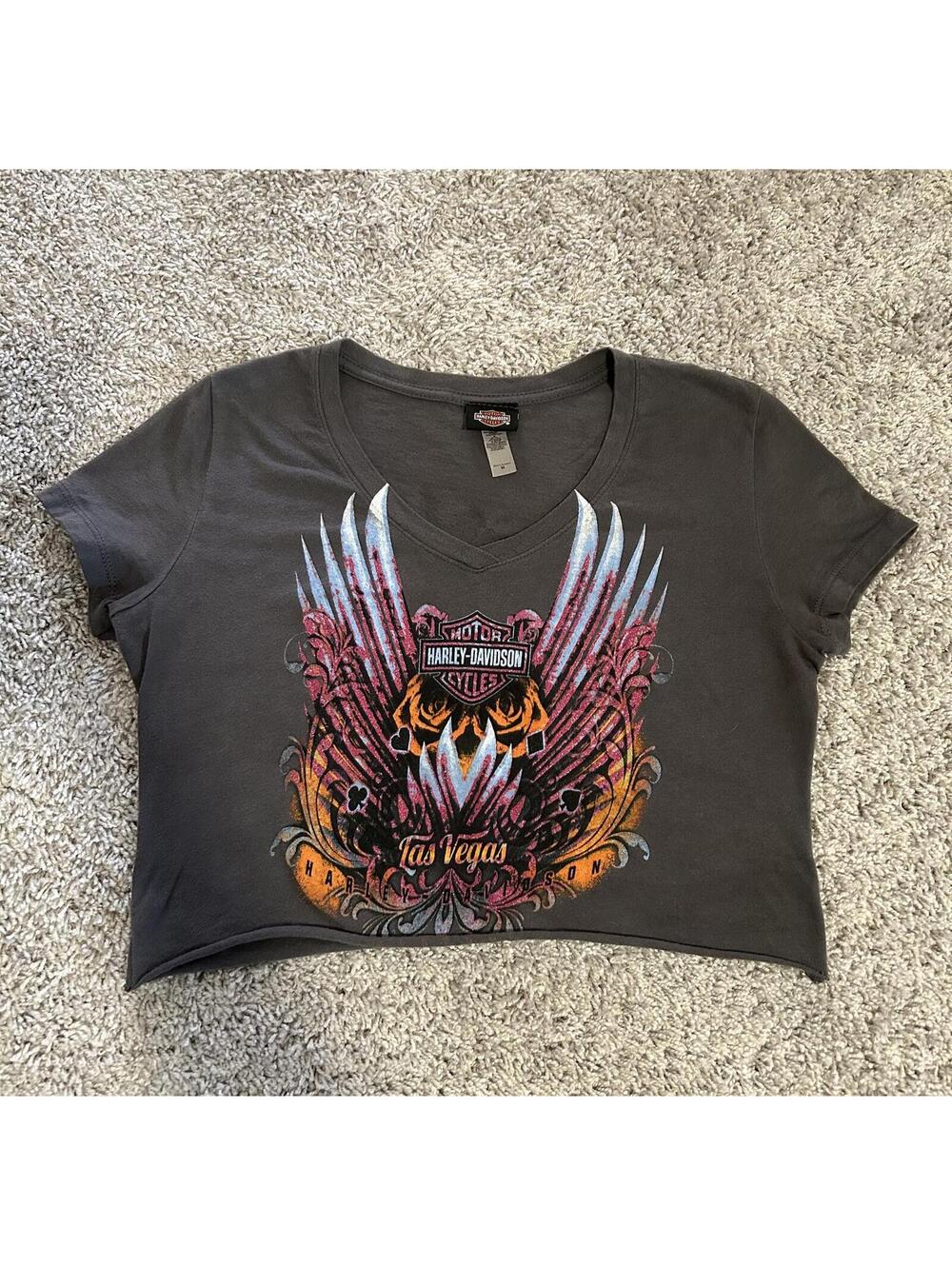 Harley Davidson Cropped Tee Size Medium
